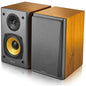 Edifier R1000T4 Active 2.0 Powered Bookshelf Speaker System For TV, PC, Laptop, Computer - 24W Total Power Output - 4" Bass Driver - Brown [Tech & Turntables]
