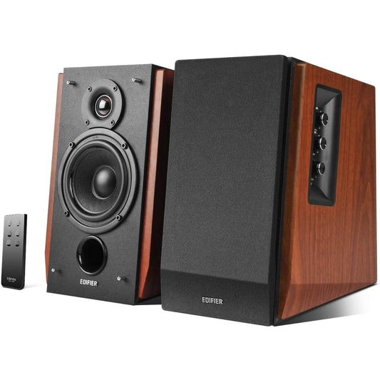 Edifier R1700BT Bluetooth Bookshelf Speakers - Active Near-field Studio Monitors - Powered Speakers 2.0 Setup Wooden Enclosure - 66w RMS [Tech & Turntables]