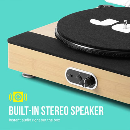 JAM The Sound Stream + Turntable - Bamboo [Tech & Turntables]