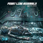 Front Line Assembly - Nerve War, Blue/ Black Splatter